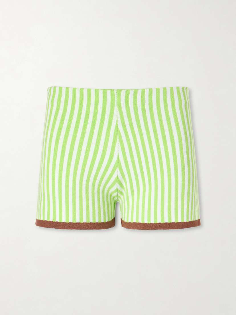 Haight Bella Striped Cotton-blend Shorts