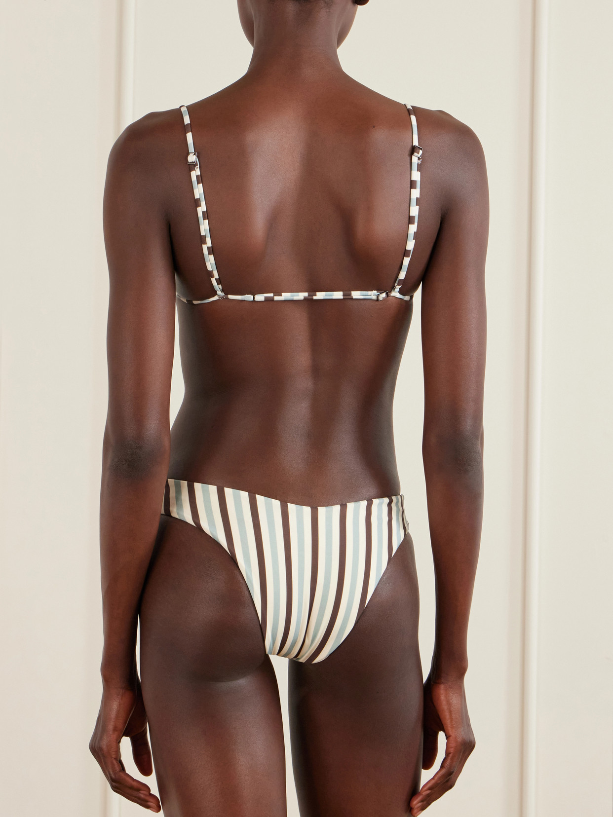 Haight Vitoria Striped Triangle Bikini Top In Multi