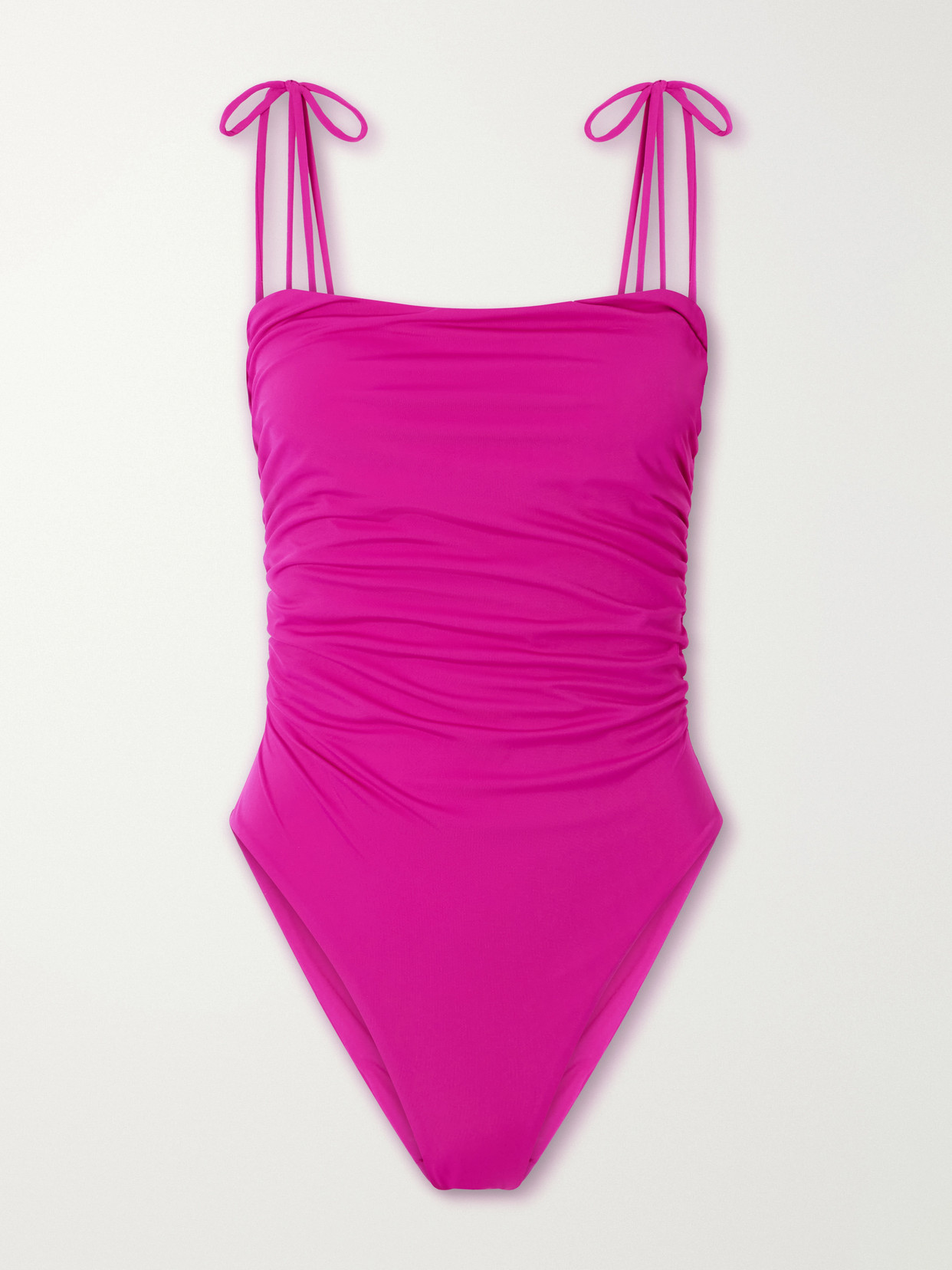 Sara Cristina Sand Ruched Swimsuit In Pink