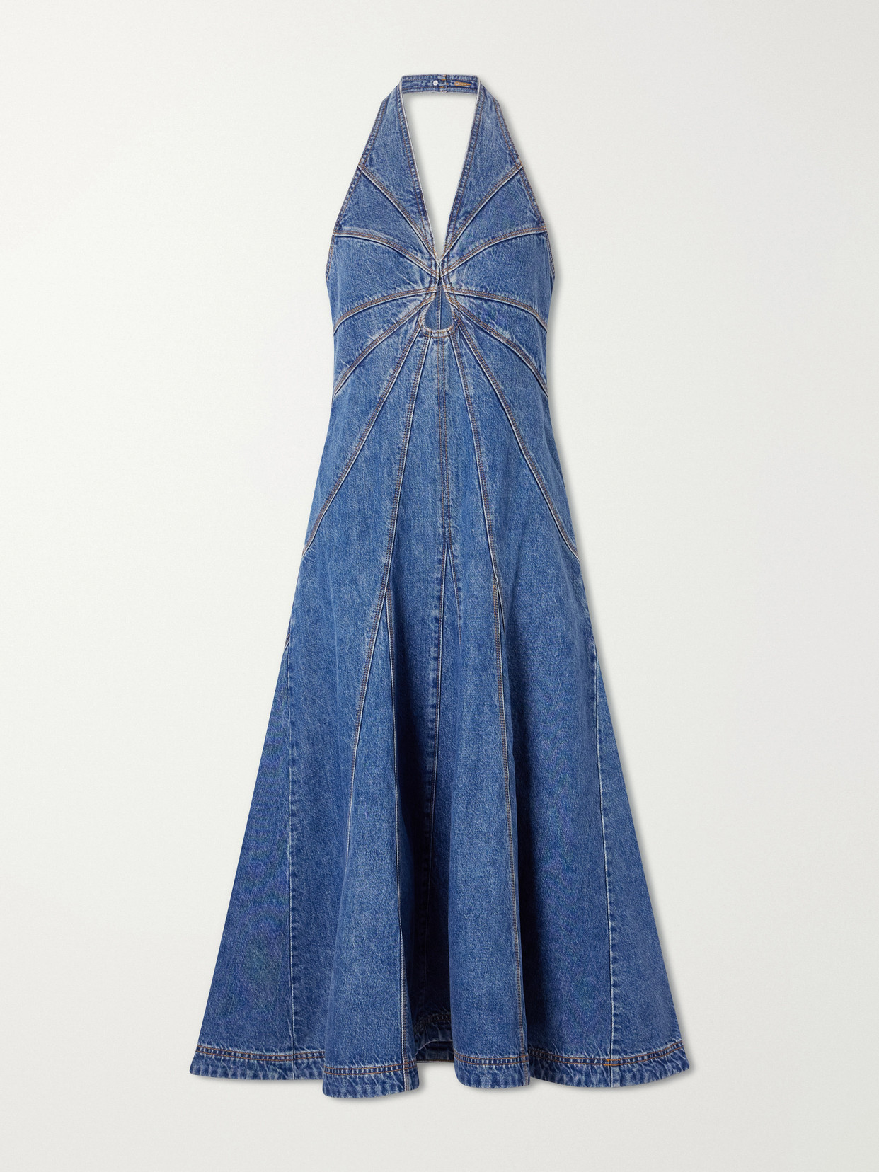 Cult Gaia Rowyn Denim Midi Dress In Blue