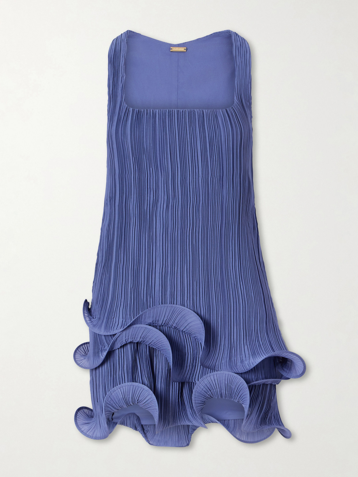 Cult Gaia - Marsa Plissé-chiffon Mini Dress - Blue