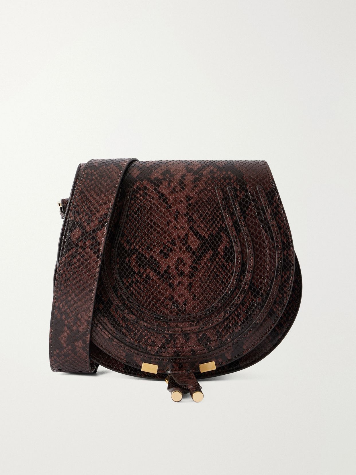 Marcie Snake Effect Leather Shoulder Bag