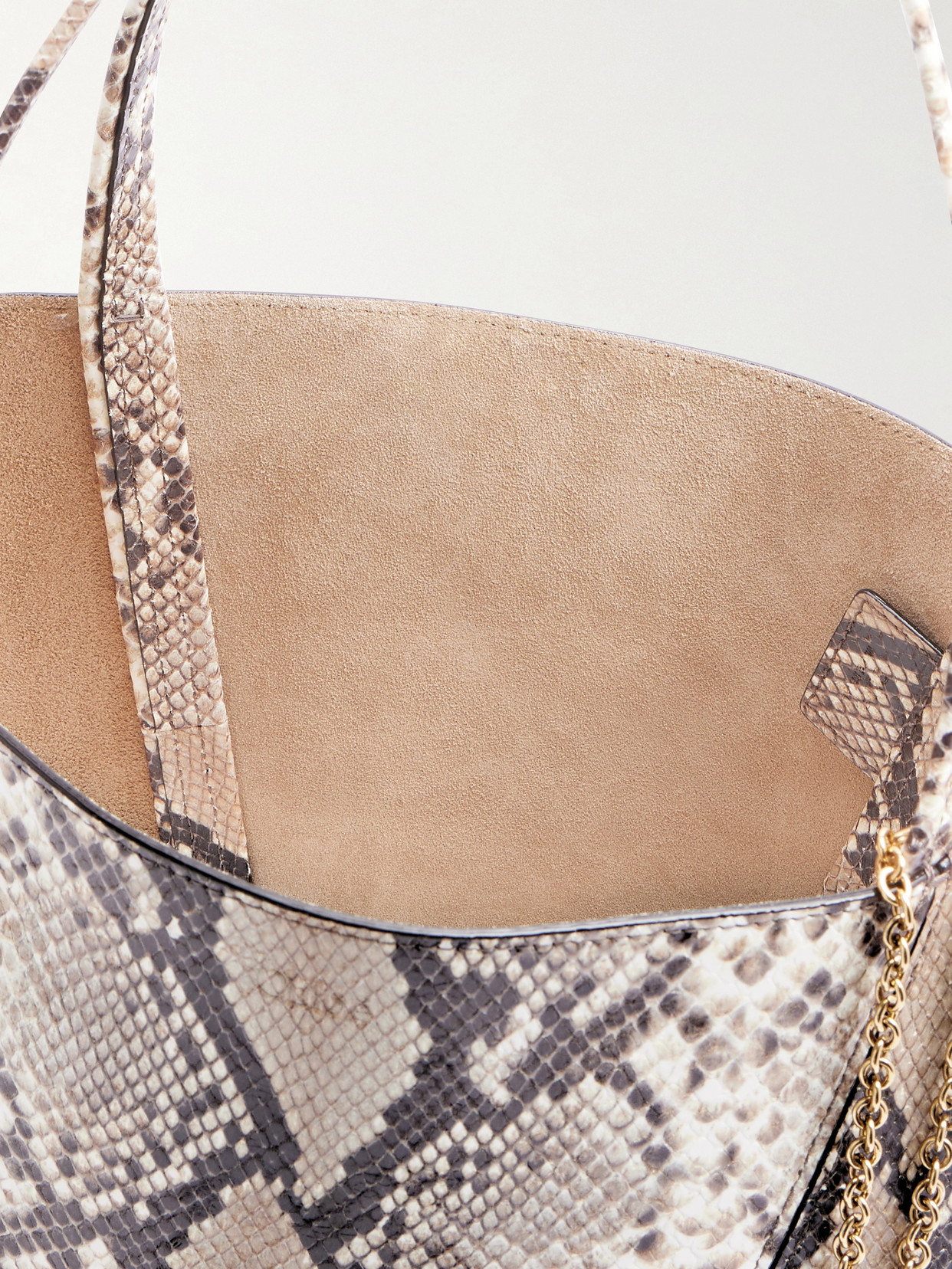Chloé - Spin Embellished Snake-Effect Tote Bag