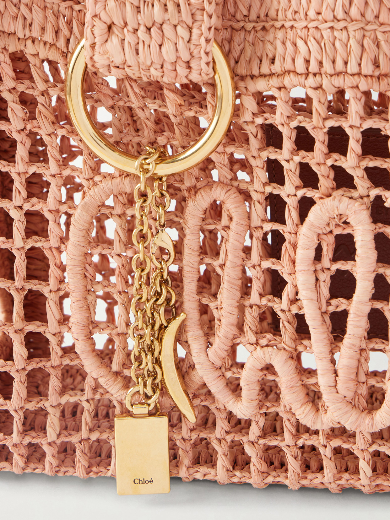 Chloé - Summer Banana Leather-Trimmed Raffia Tote Bag