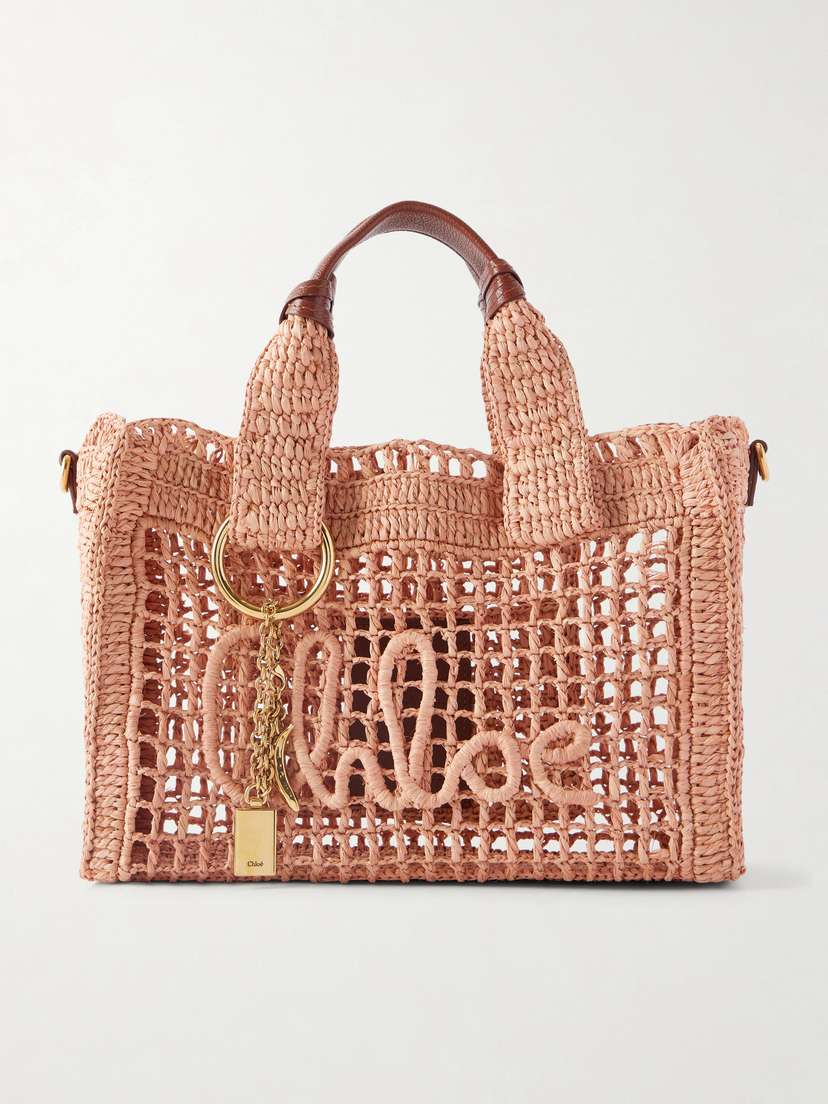 Chloé Summer Banana Leather-trimmed Raffia Tote Bag | Thumbnail 7 Chloé Summer Banana Leather-trimmed Raffia Tote Bag | Thumbnail 7