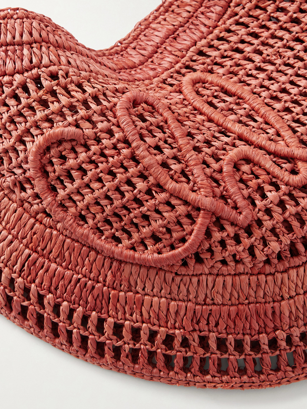 Chloé - Summer Banana Leather-Trimmed Embroidered Raffia Tote