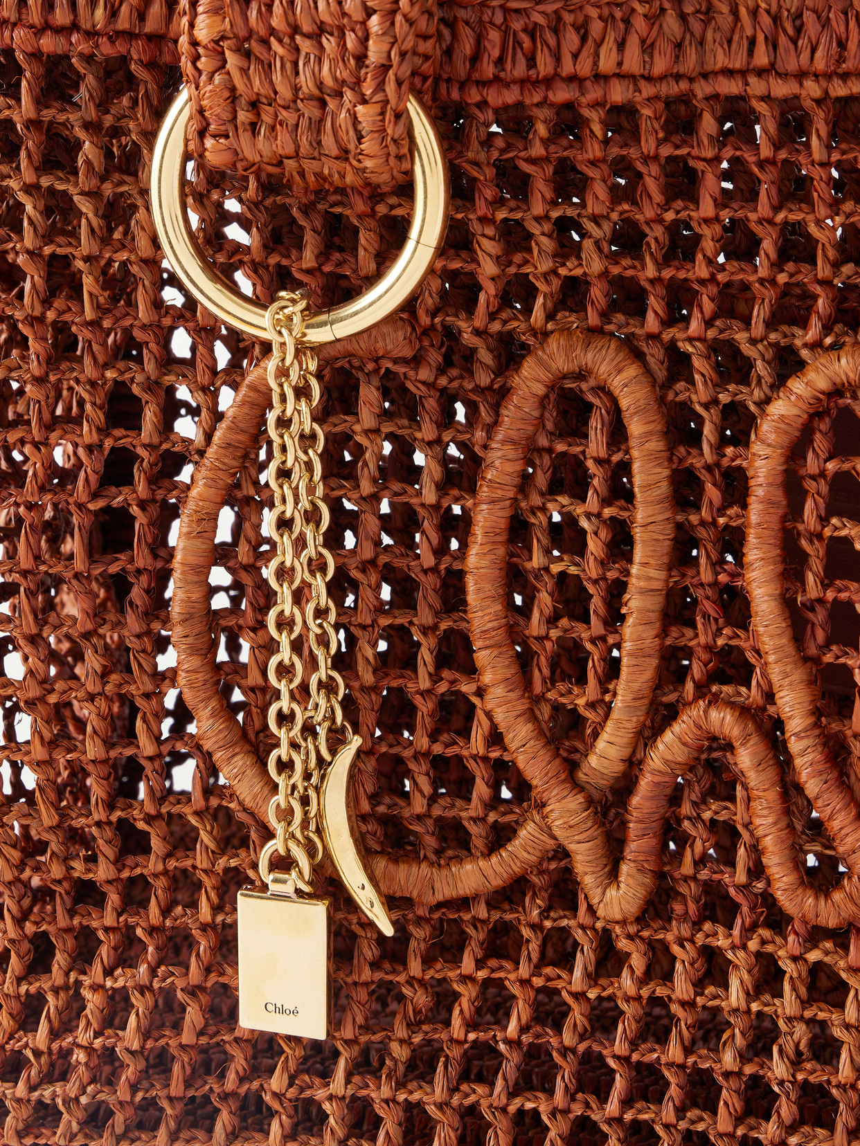 Chloé - Summer Banana Leather-Trimmed Raffia Tote