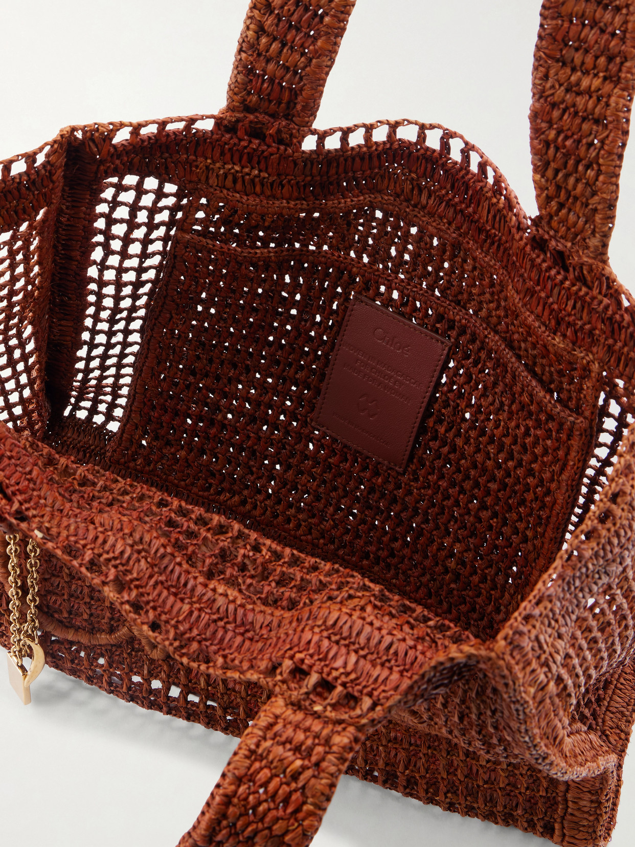 Chloé - Summer Banana Leather-Trimmed Raffia Tote