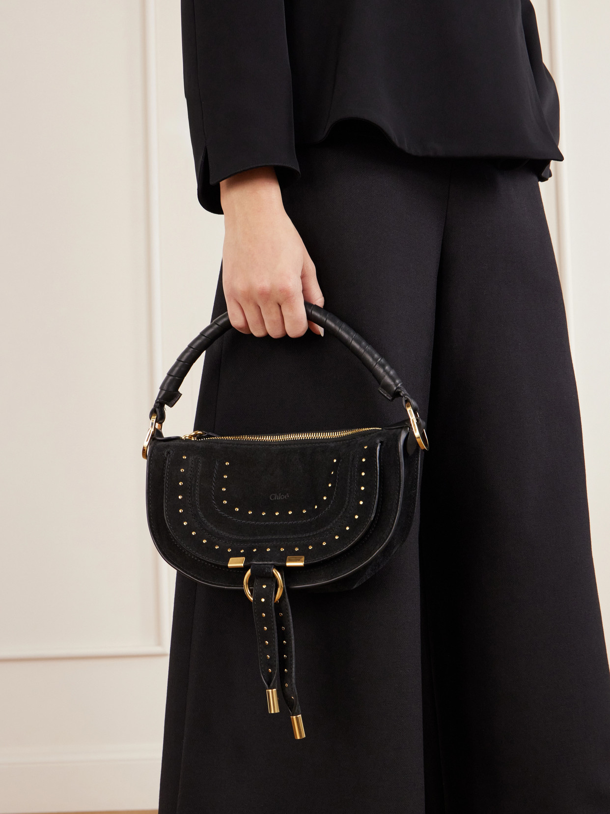 Chloé - Marcie Mini Studded Suede Tote