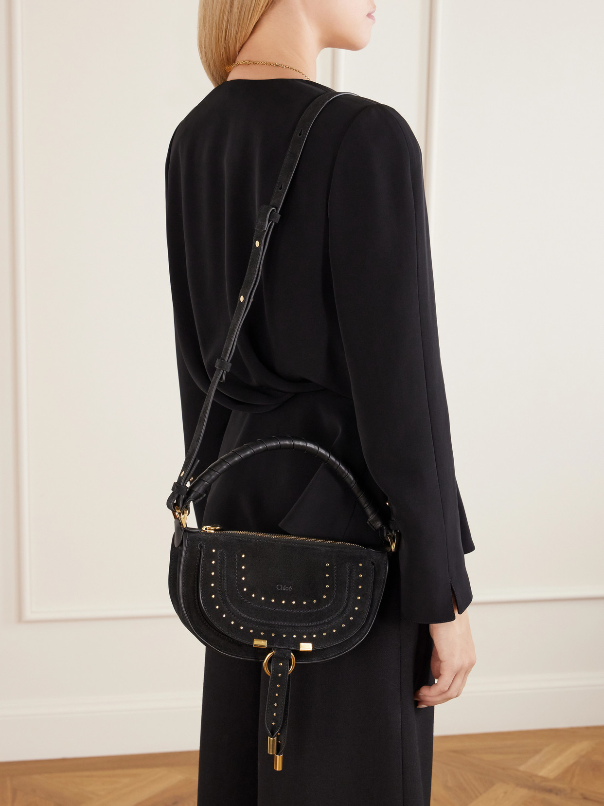 Chloé - Marcie Mini Studded Suede Tote