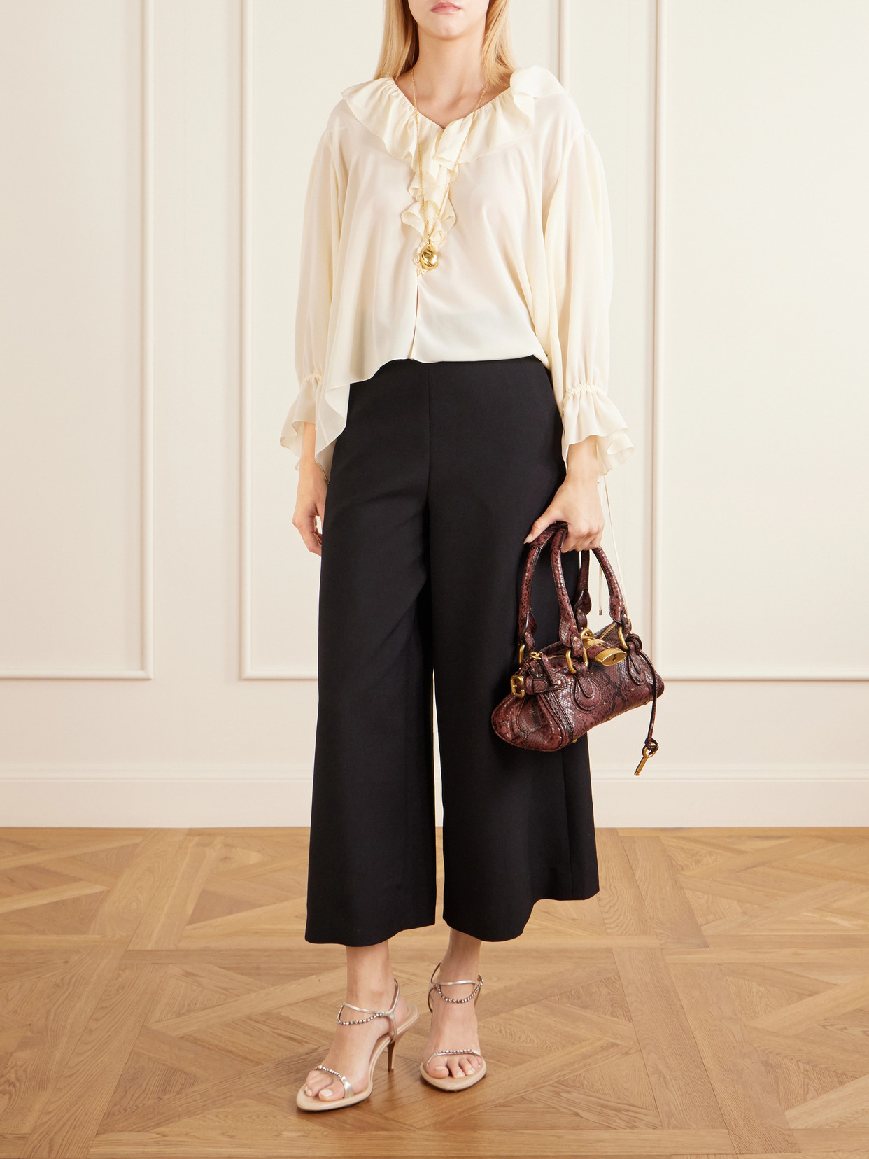 Chloé - Paddington Python-Effect Locket-Detail Shoulder Bag