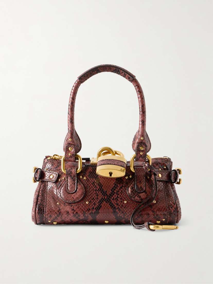 Chloé Paddington Python-effect Locket-detail Shoulder Bag | Thumbnail 7 Chloé Paddington Python-effect Locket-detail Shoulder Bag | Thumbnail 7