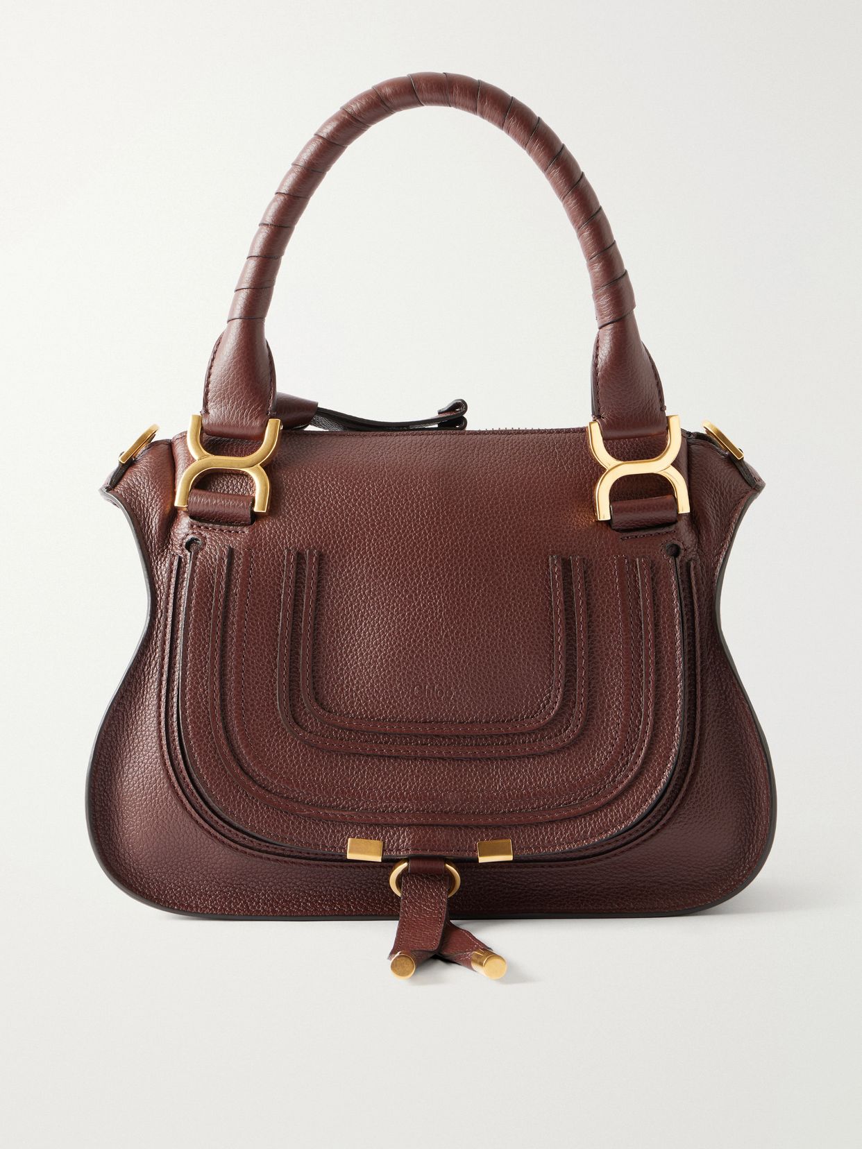Marcie medium textured-leather tote