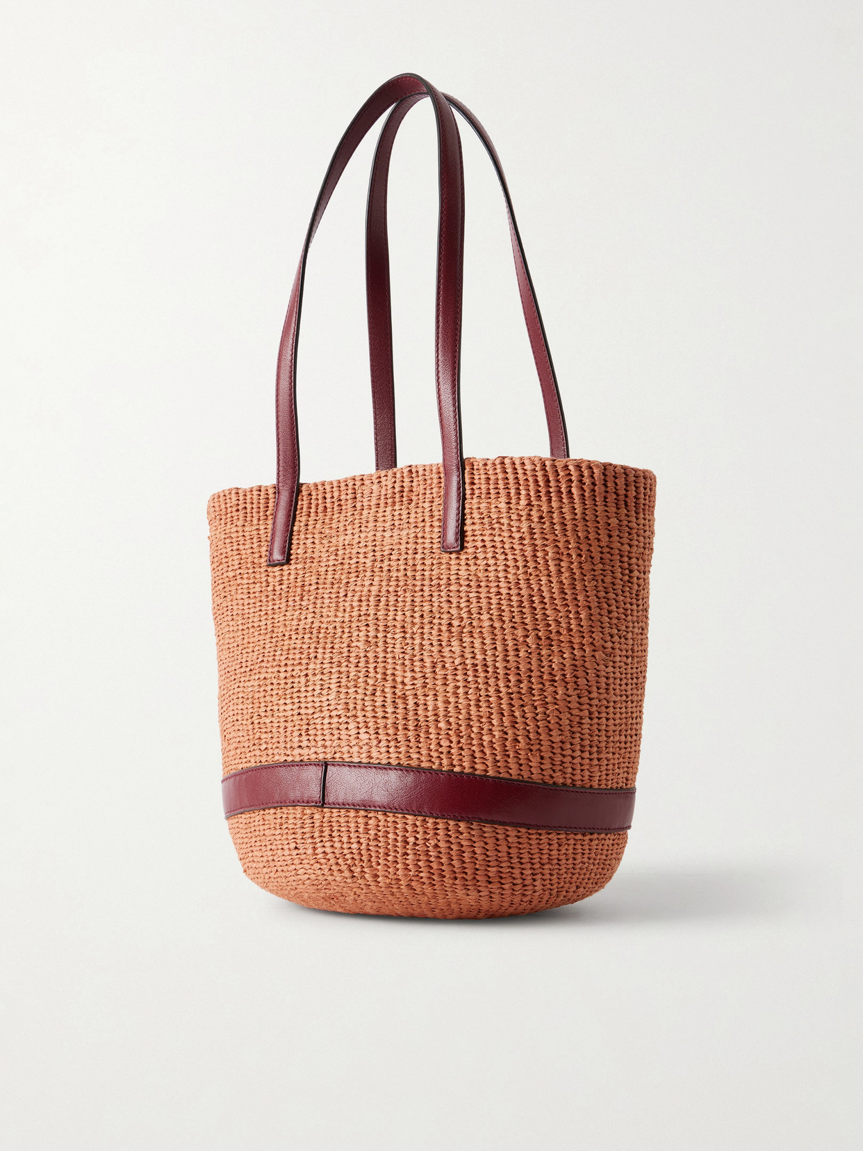 Chloé - Leather-Trimmed Raffia Tote Bag