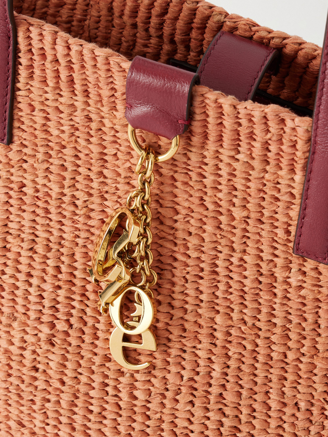 Chloé - Leather-Trimmed Raffia Tote Bag