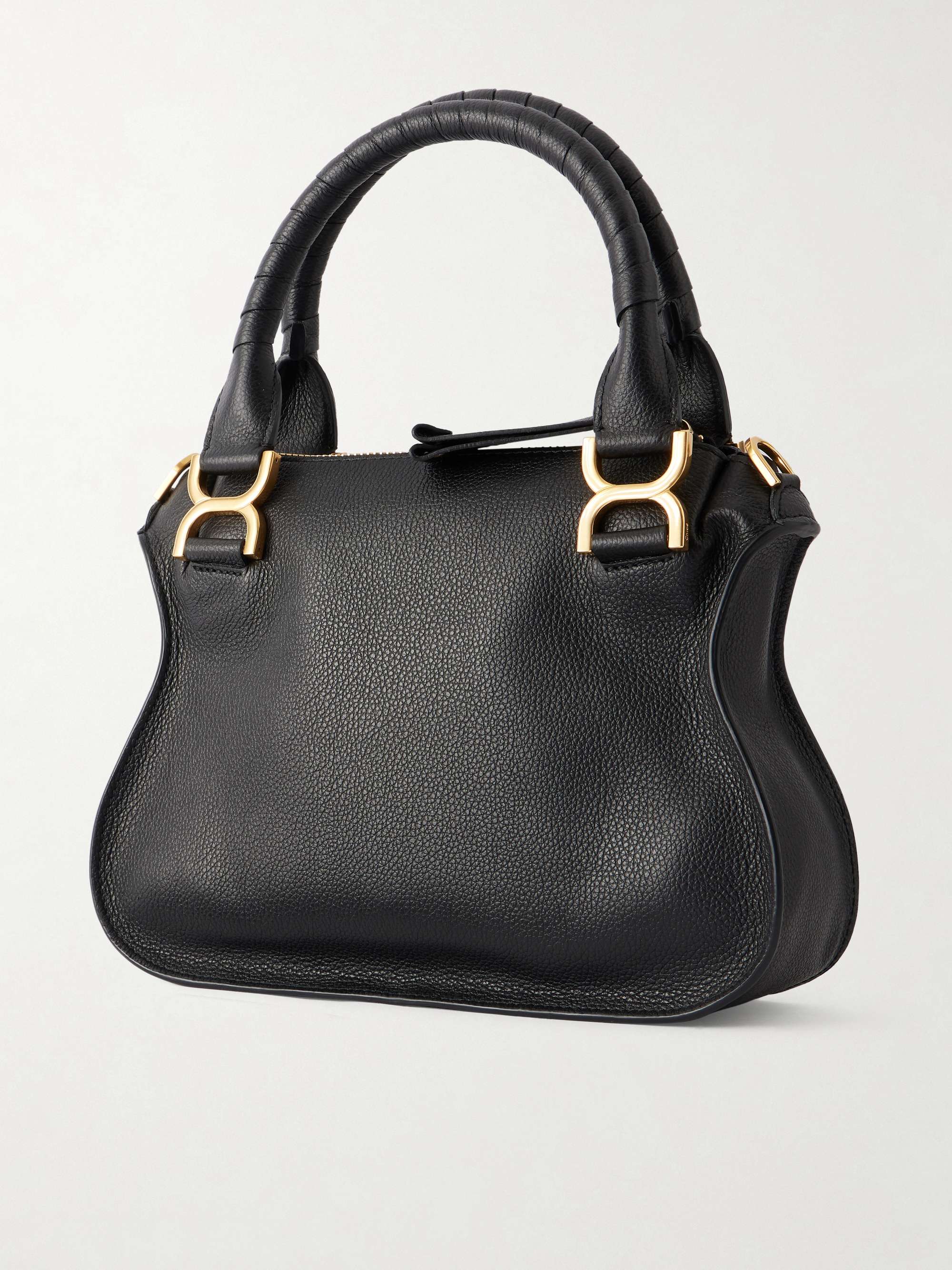 CHLOÉ Marcie textured-leather top-handle bag | NET-A-PORTER US