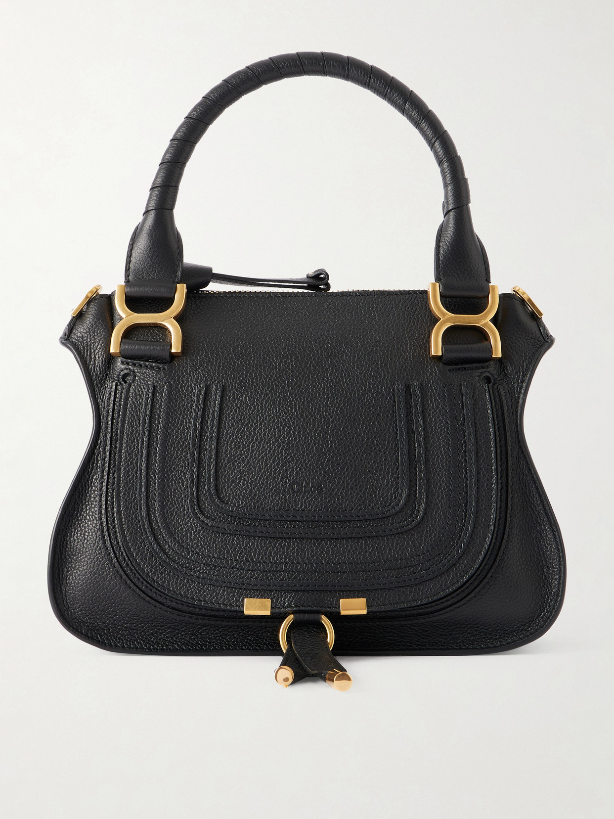 Chloé - Marcie Textured-leather Tote Bag - Black