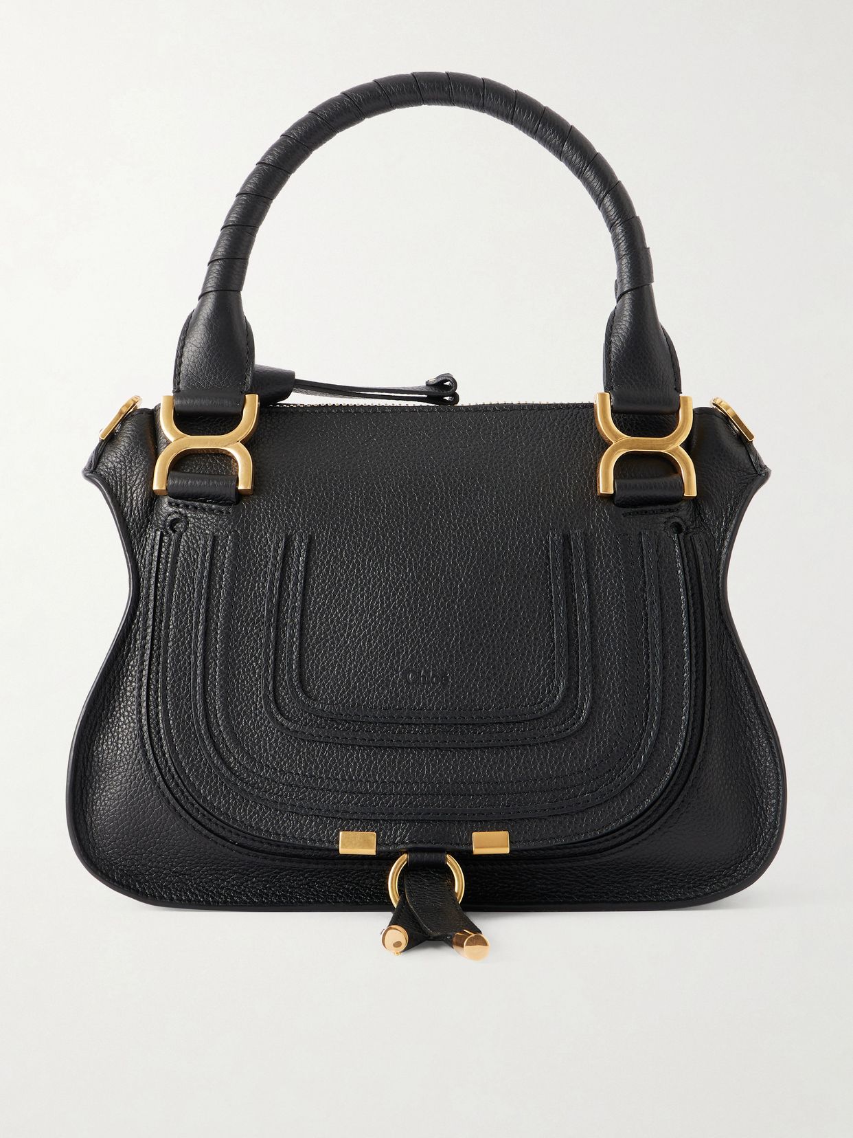 Marcie textured-leather tote bag