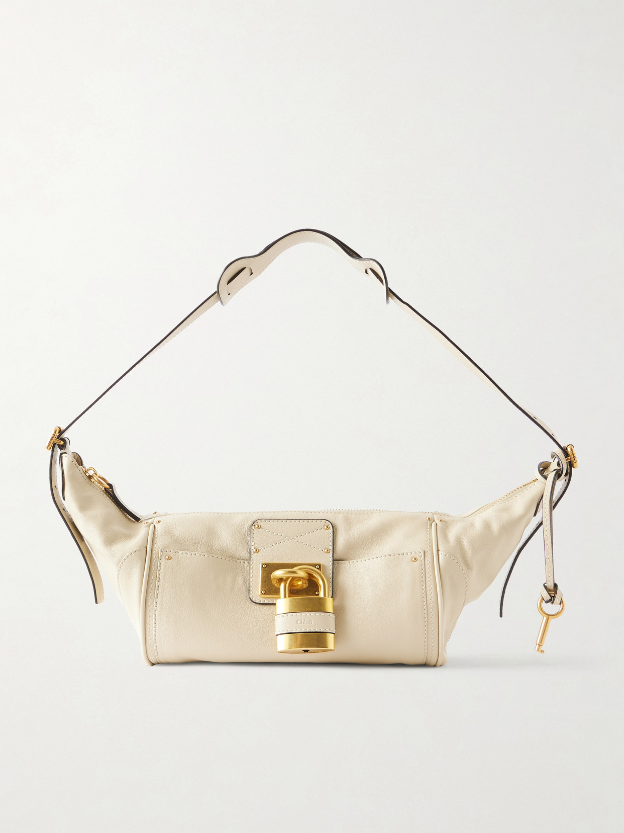 Chloé Paddington Leather Shoulder Bag In Neutral