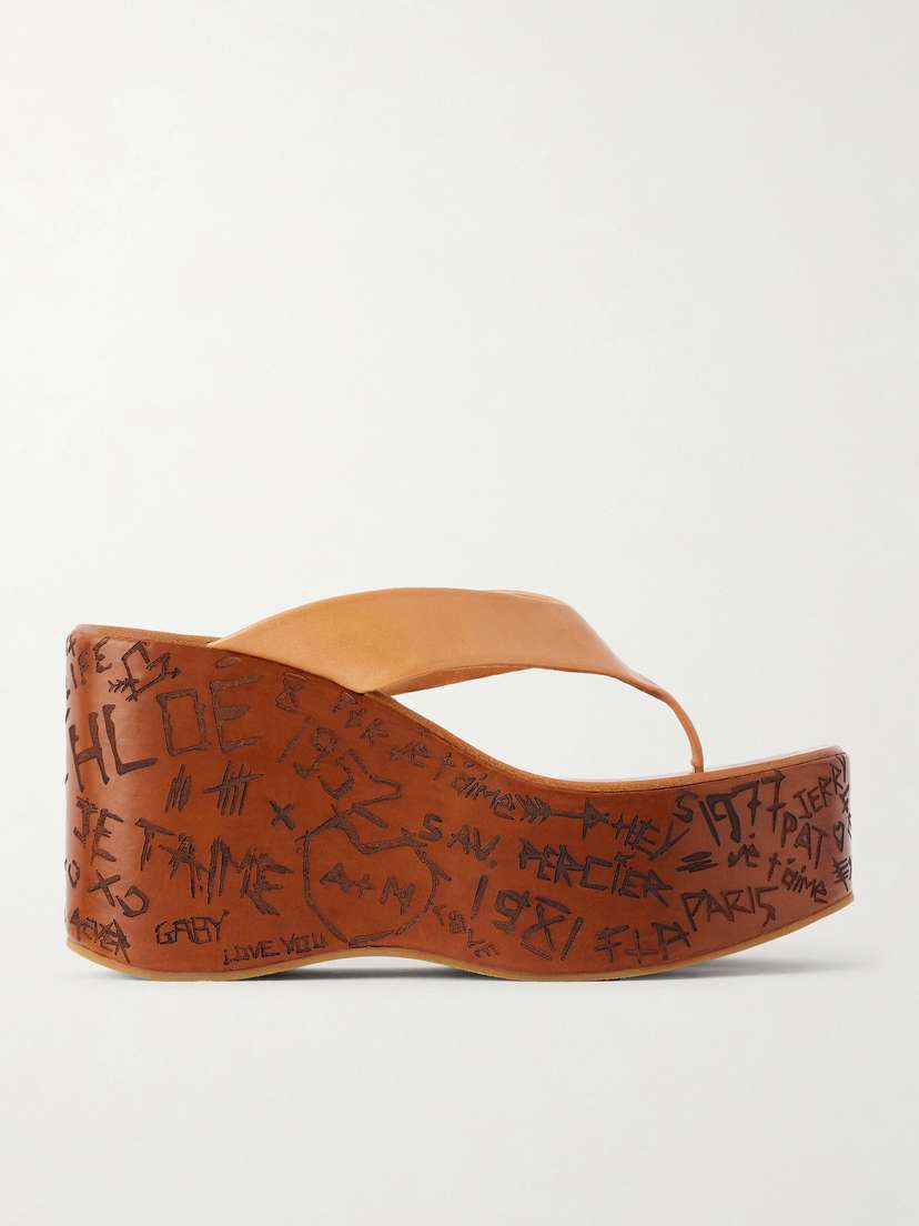 Chloé Leather Platform Thong Sandals | Thumbnail 6 Chloé Leather Platform Thong Sandals | Thumbnail 6