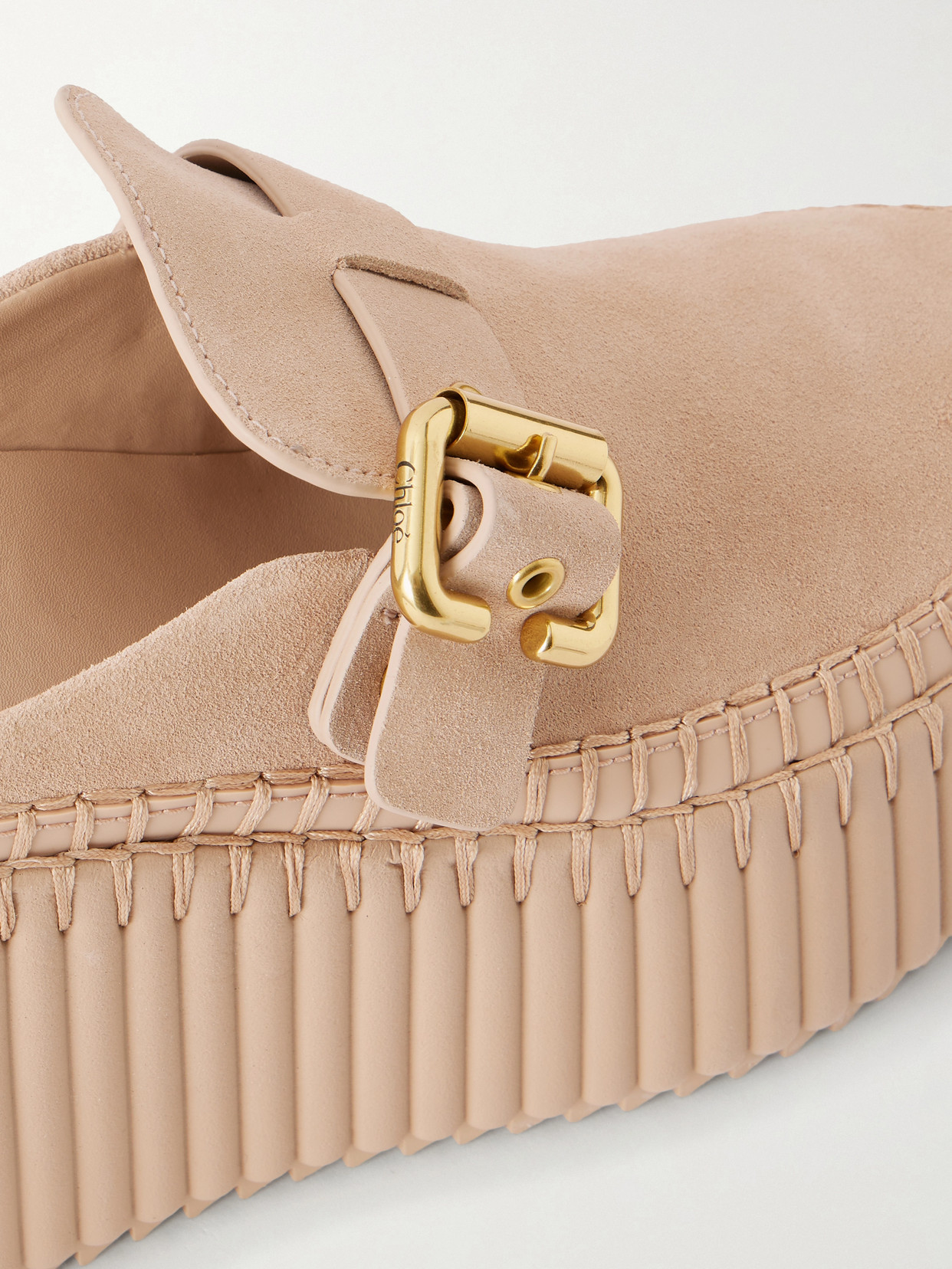 Chloé - Nama Suede Platform Mules