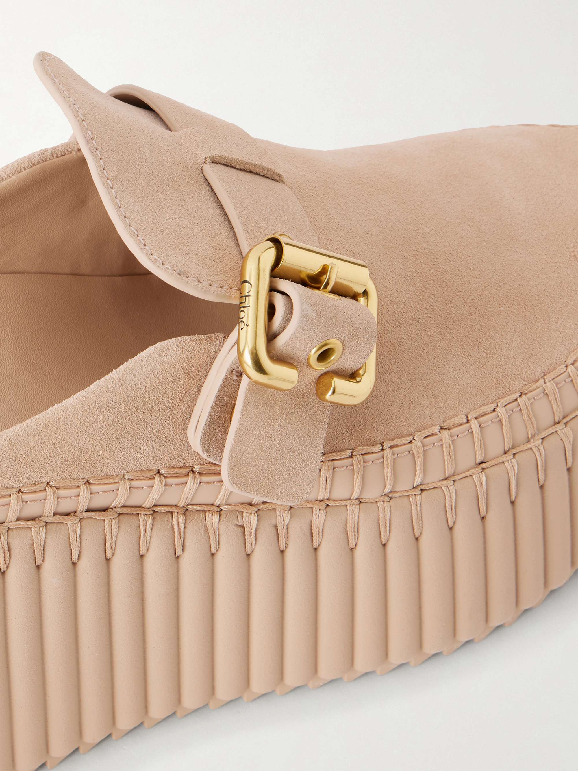 CHLOÉ Nama suede platform mules | NET-A-PORTER