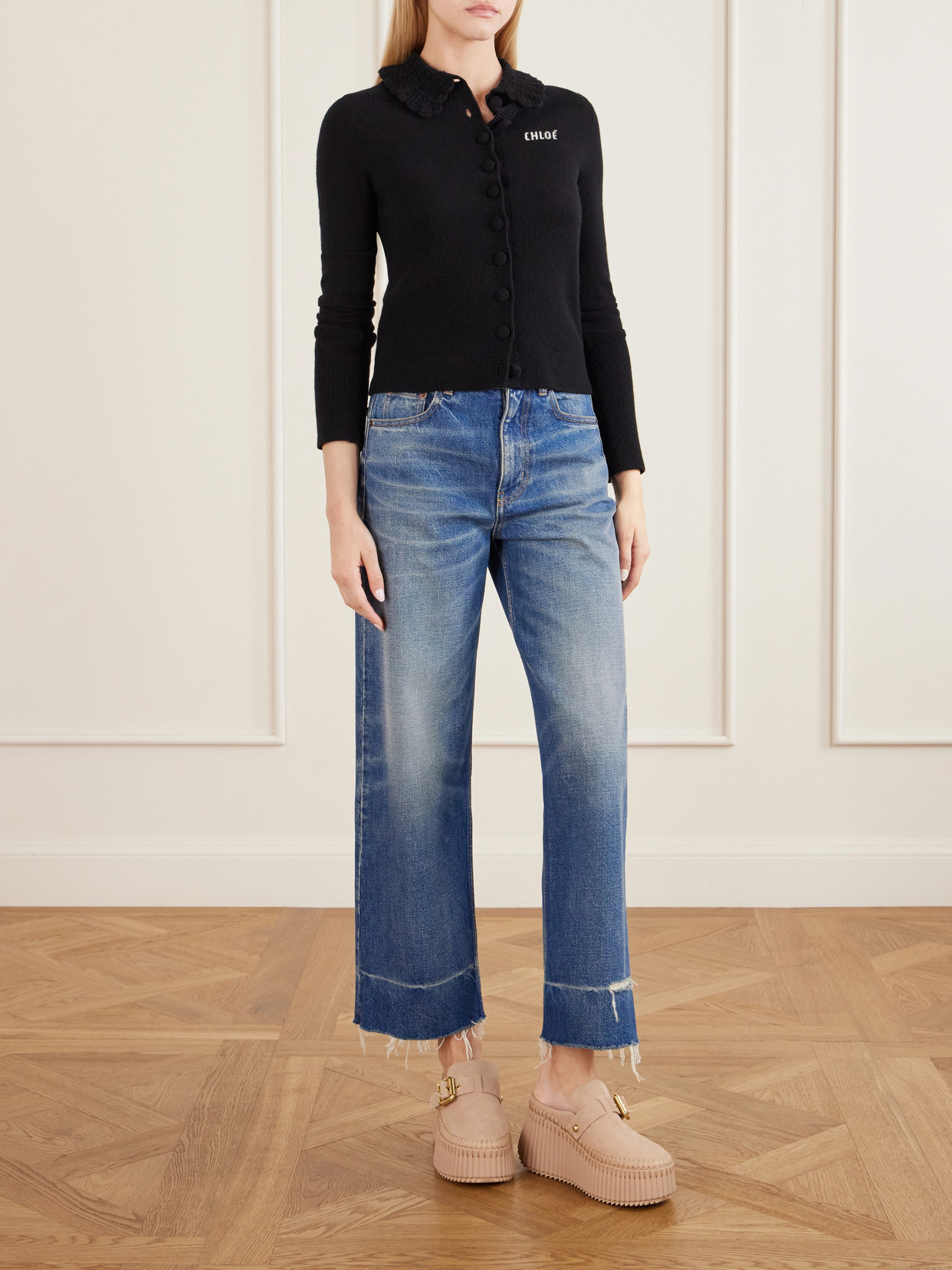 Chloé - Nama Suede Platform Mules