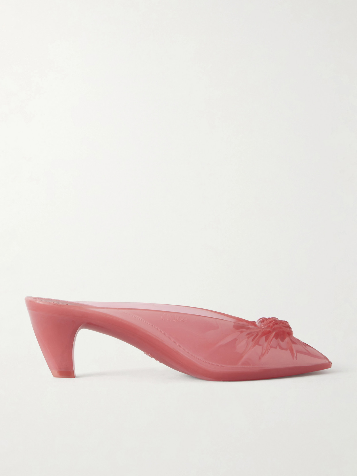 Chloé Ruched Tpu Mules In Pink