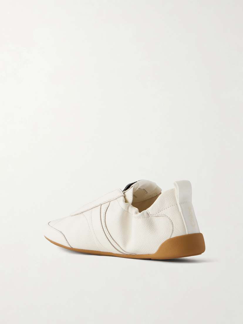 Chloé Kick Textured-leather Low-top Sneakers | Thumbnail 3 Chloé Kick Textured-leather Low-top Sneakers | Thumbnail 3