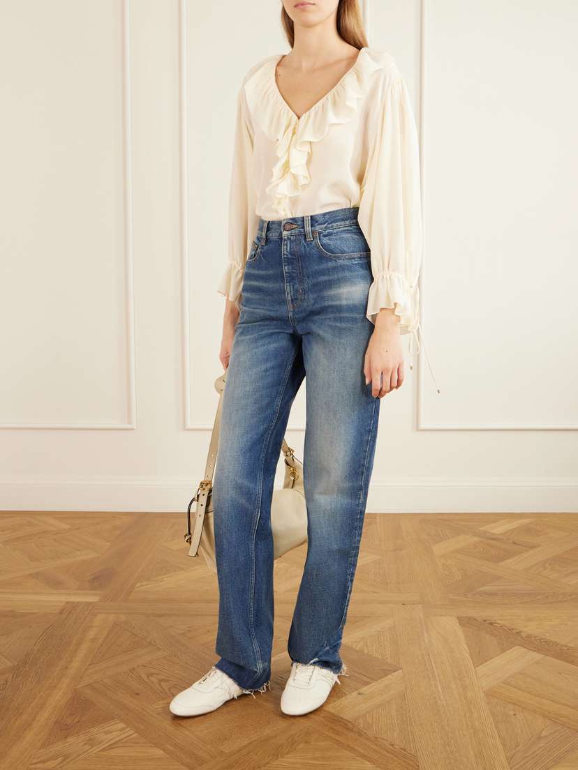 Chloé Kick Textured-leather Low-top Sneakers | Thumbnail 4 Chloé Kick Textured-leather Low-top Sneakers | Thumbnail 4