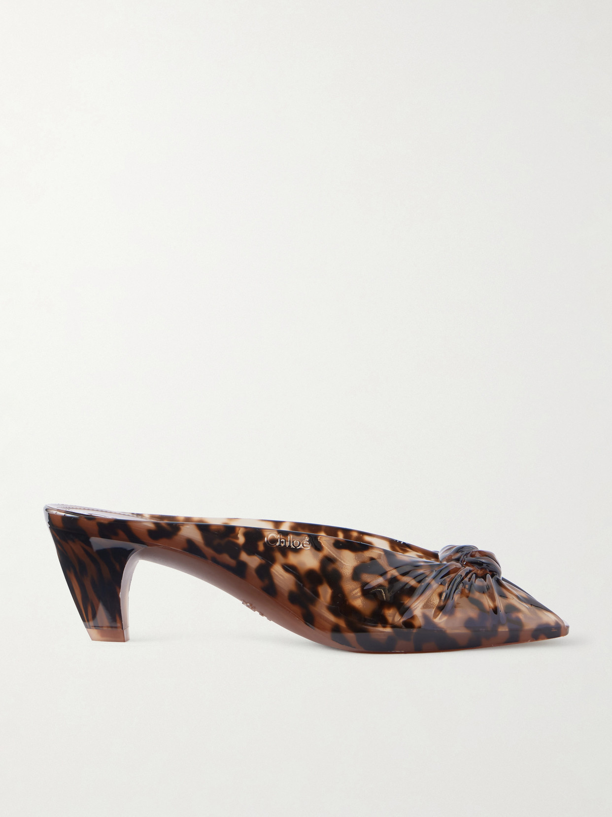 Chloé - Ruched Leopard-print Tpu Mules - Animal Print