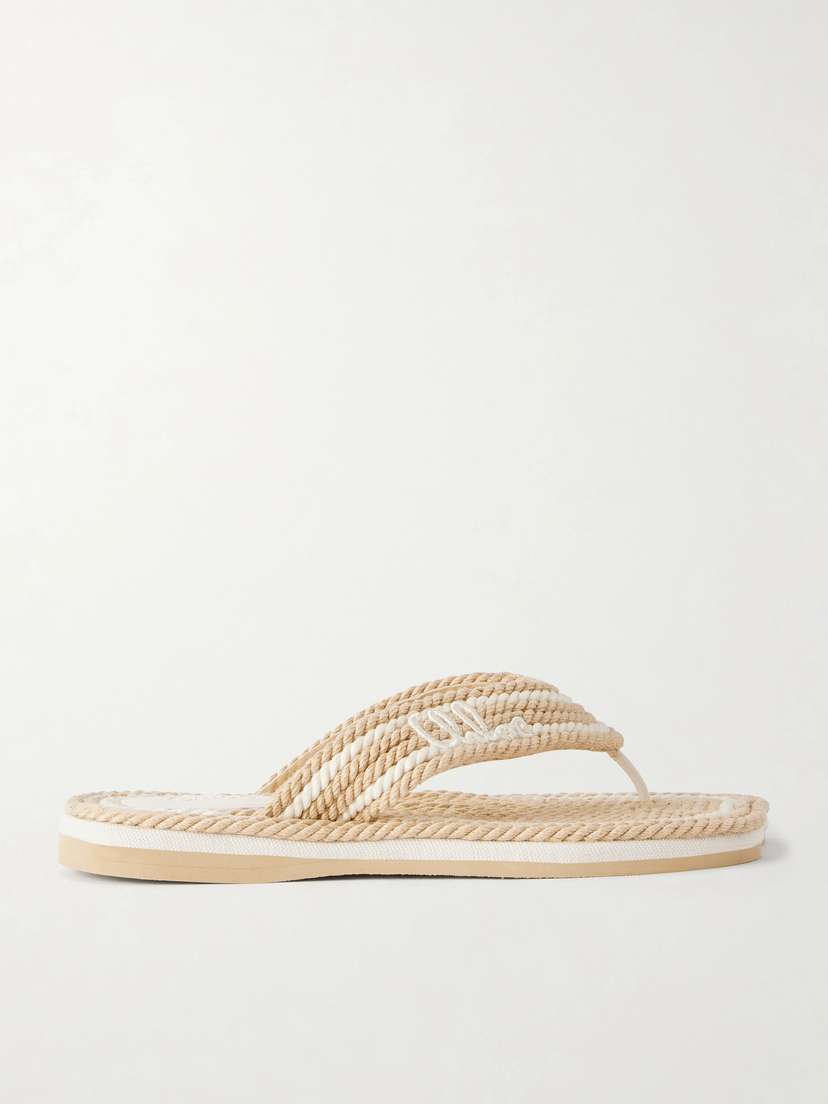 Chloé Embroidered Striped Flat Sandals | Thumbnail 7