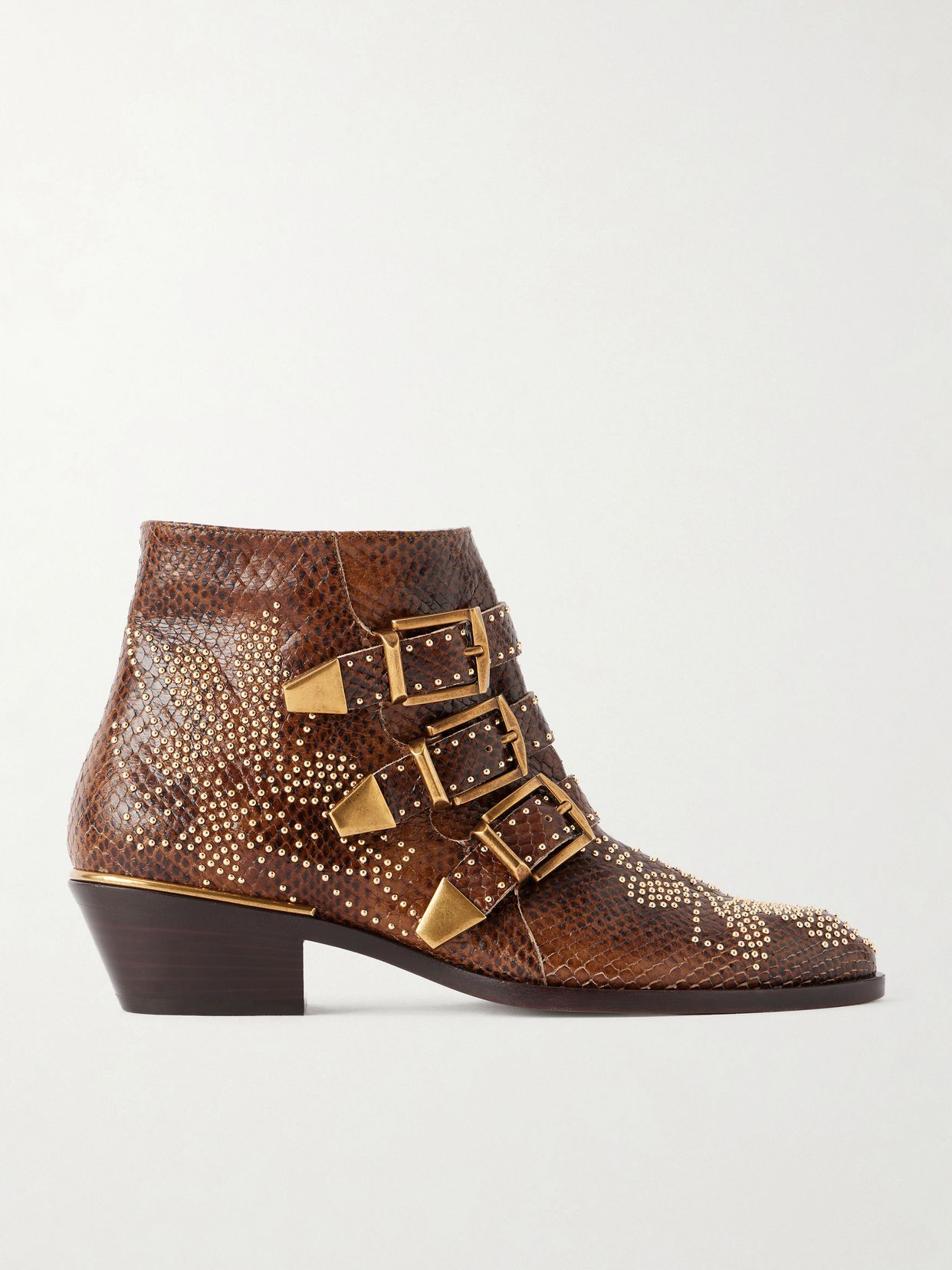 susan studded leather ankle boots