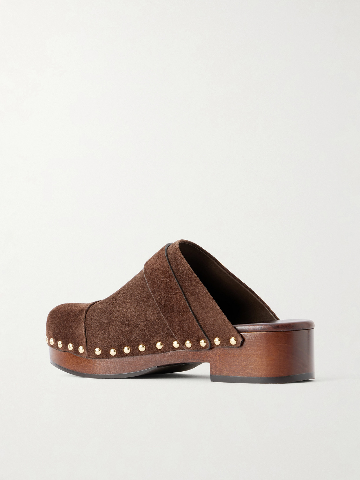 Chloé - Jeannette Embellished Suede Clogs