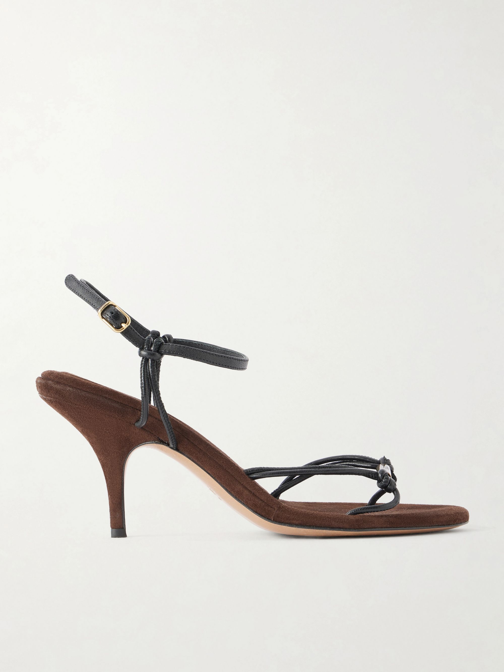 PARIS TEXAS Lidia 105 leather-trimmed straw mules | NET-A-PORTER