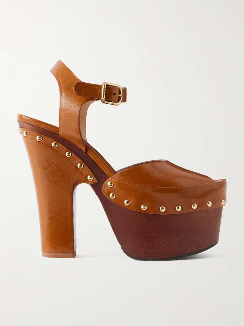 Chloé Meret Leather Platform Sandals