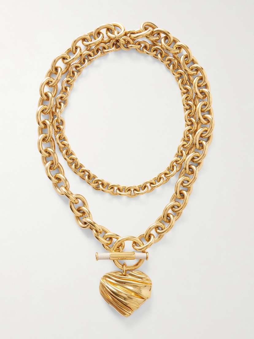 Chloé tone And Leather Necklace | Thumbnail 5 Chloé tone And Leather Necklace | Thumbnail 5