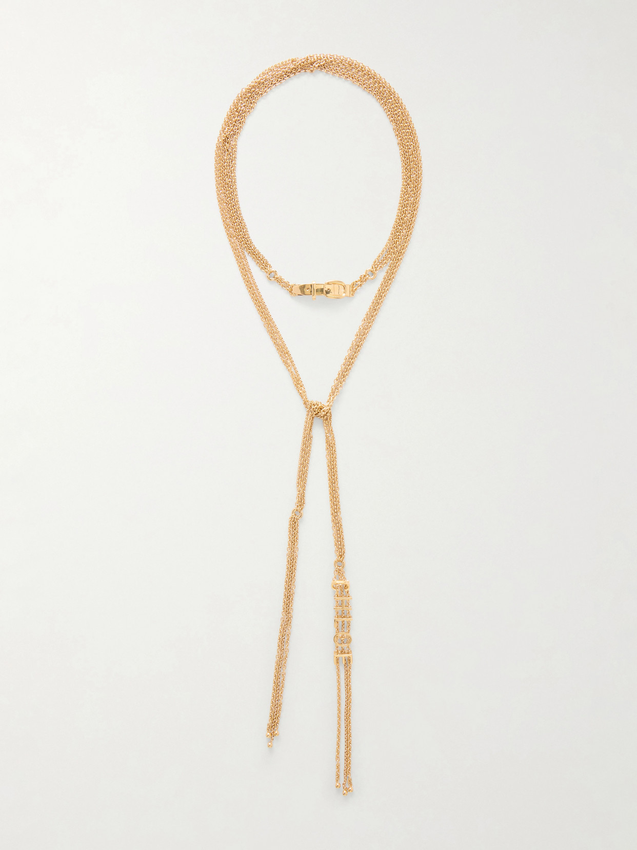 Chloé Logo-embellished Gold-tone Necklace