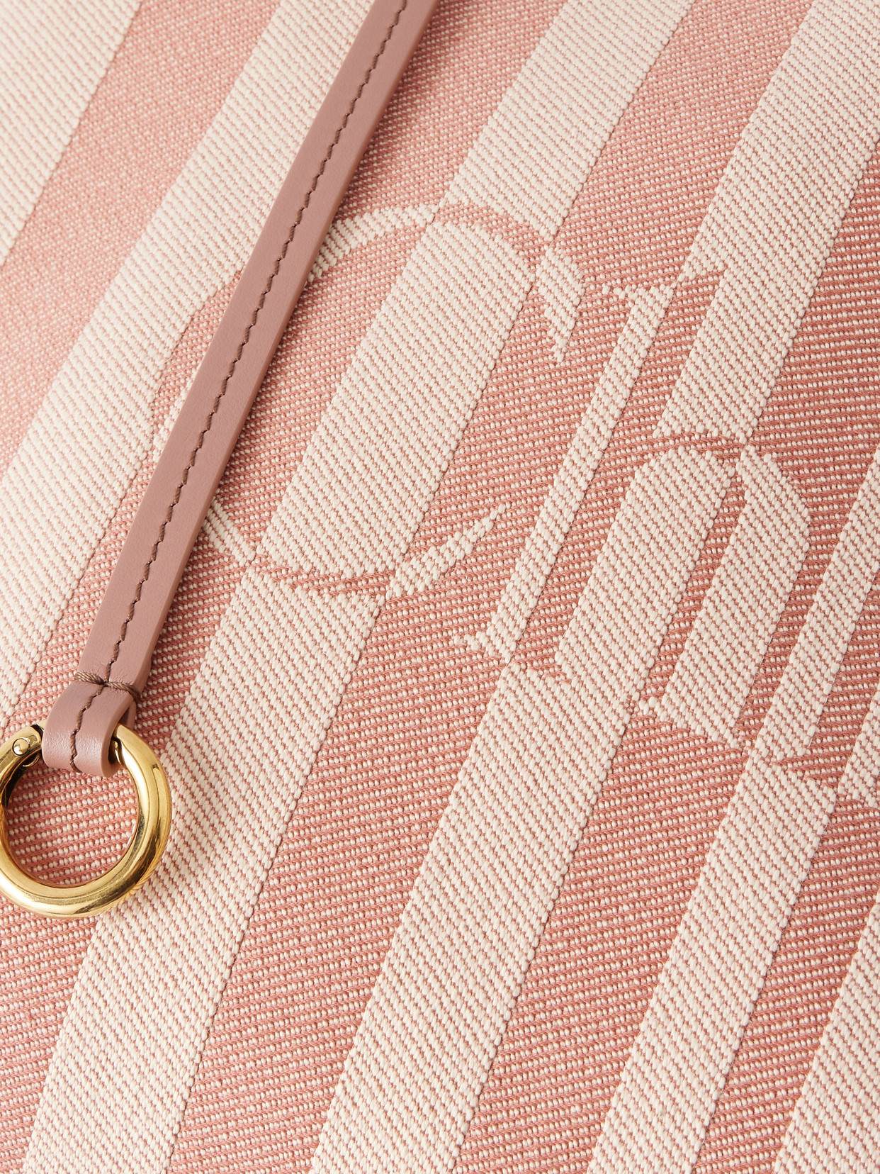 Chloé - Striped Leather-Trimmed Canvas Shoulder Bag