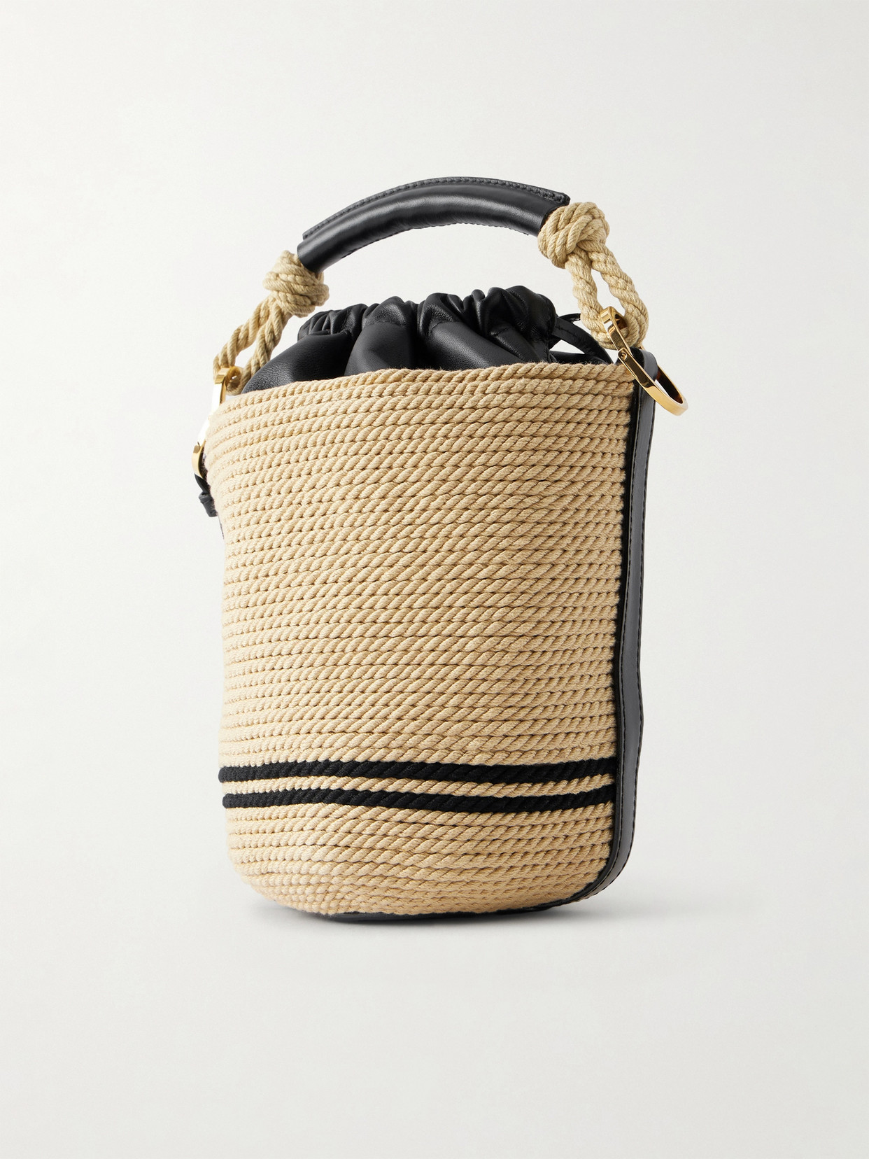 Chloé - Logo-Embroidered Leather-Trimmed Cord Shoulder Bag