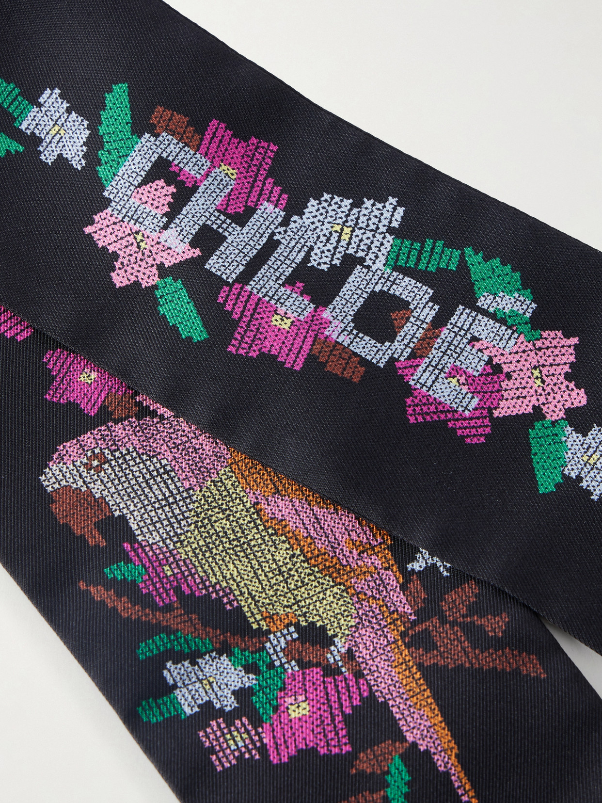 Chloé Printed Silk Scarf In Blue