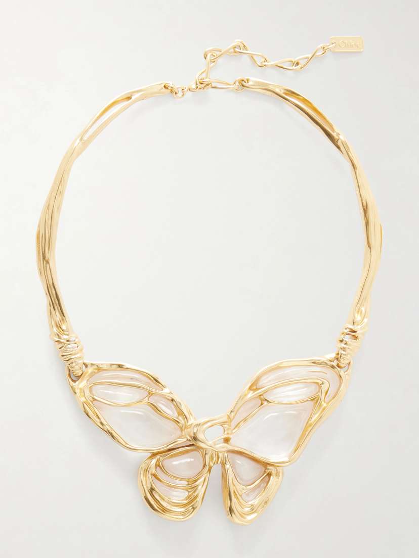 Chloé A La Plage Gold-tone And Resin Necklace