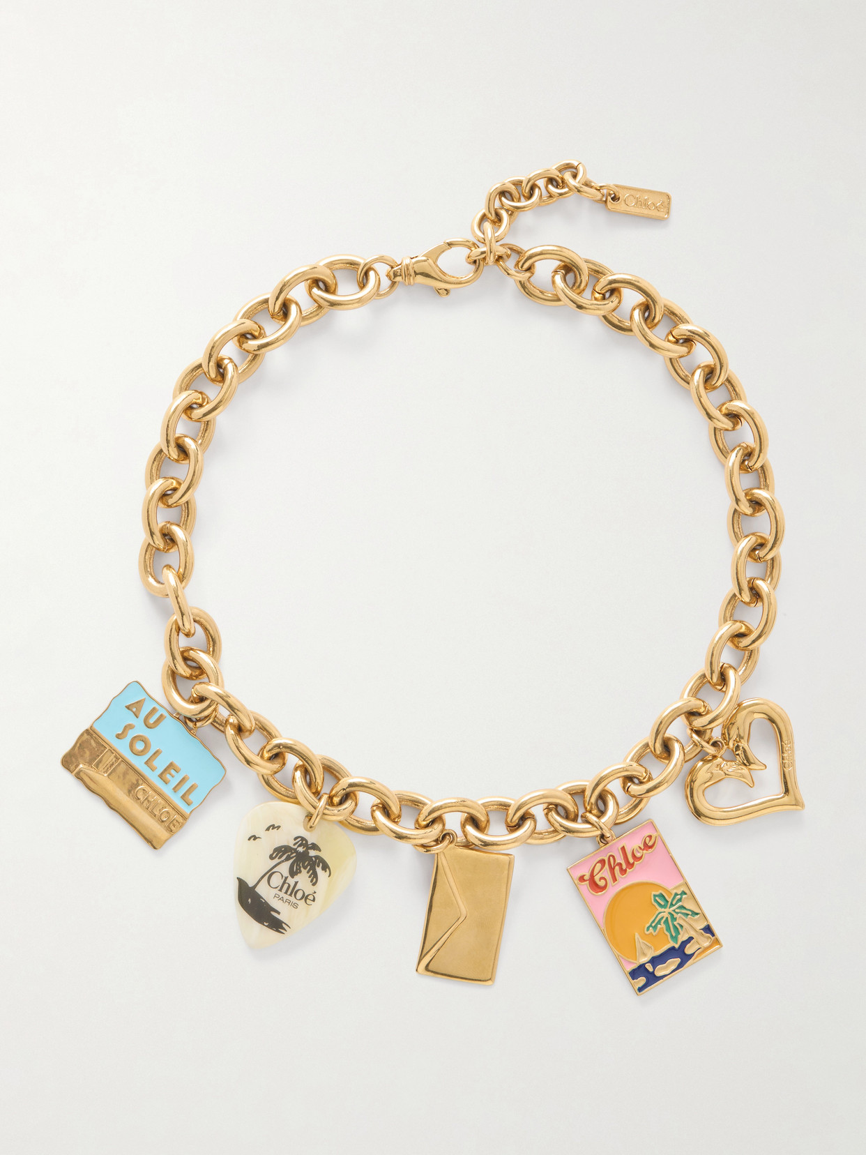 Chloé Gold-tone Enamel Necklace