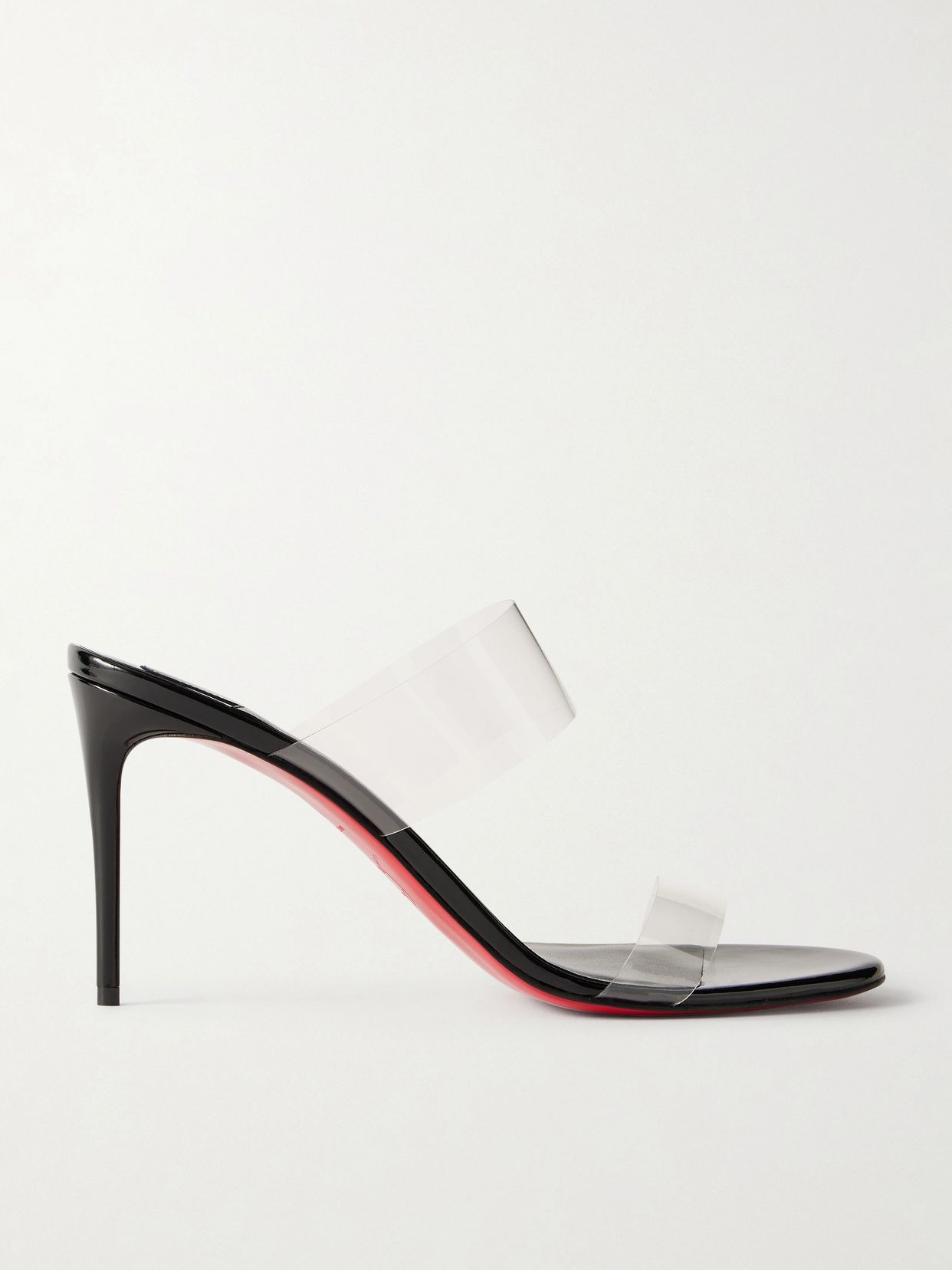 Just Nothing 85 PVC and patent-leather mules