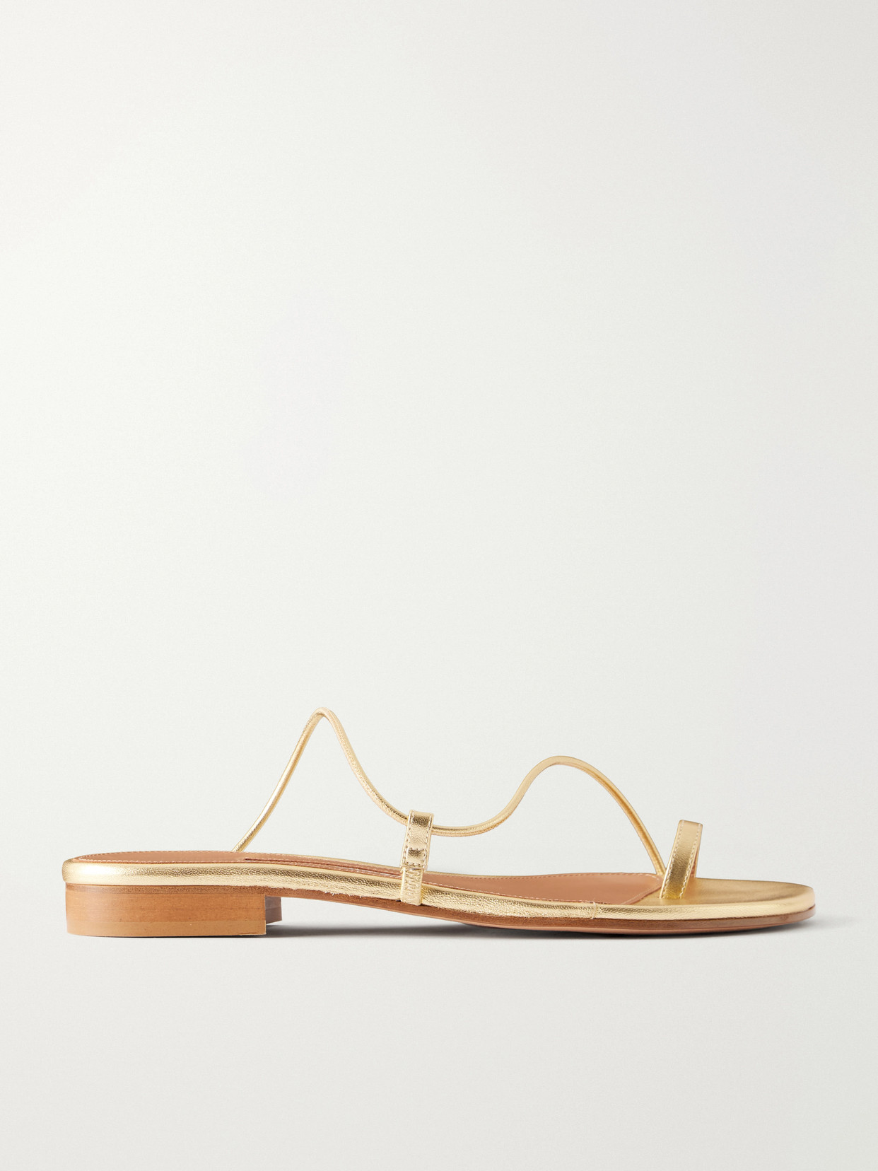 Emme Parsons Susan Metallic-leather Sandals In Gray