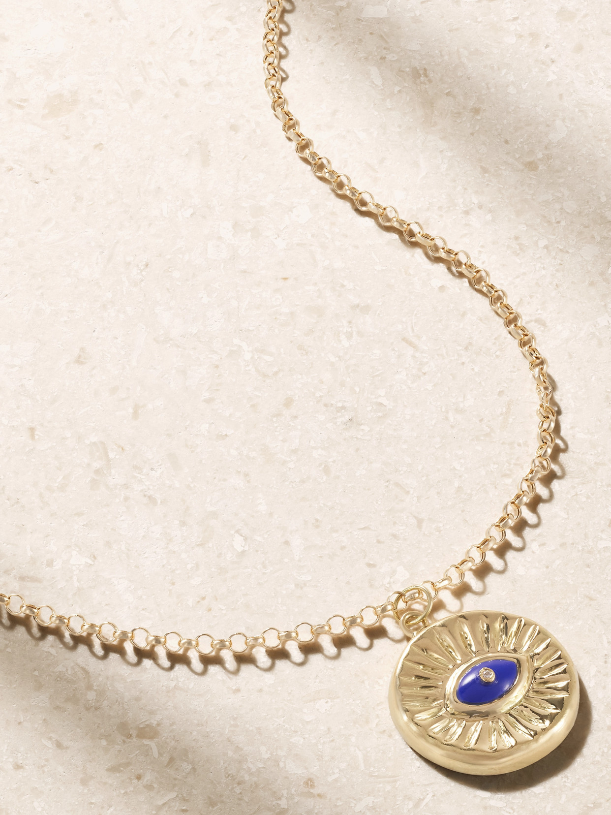 L'atelier Nawbar Little Dream Of Clarity 18-karat Gold Lapis Lazuli Necklace In Blue
