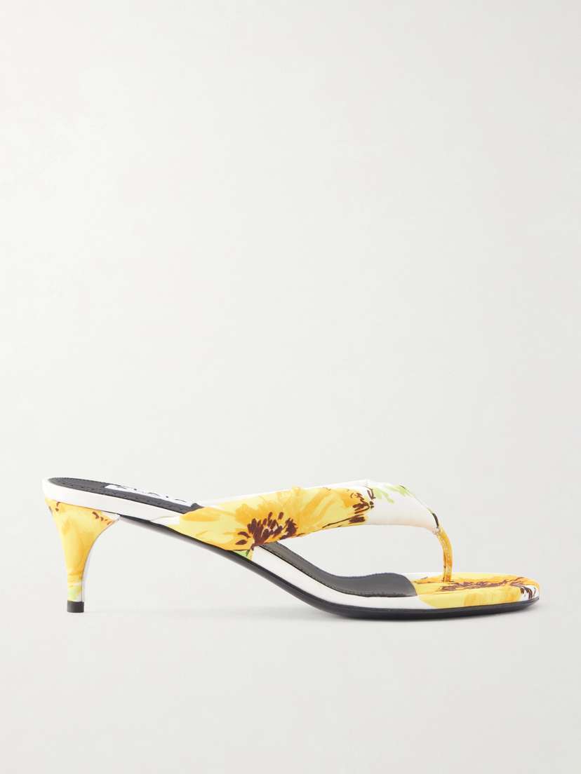 Alaïa Tong 55 Patent Leather-trimmed Sandals
