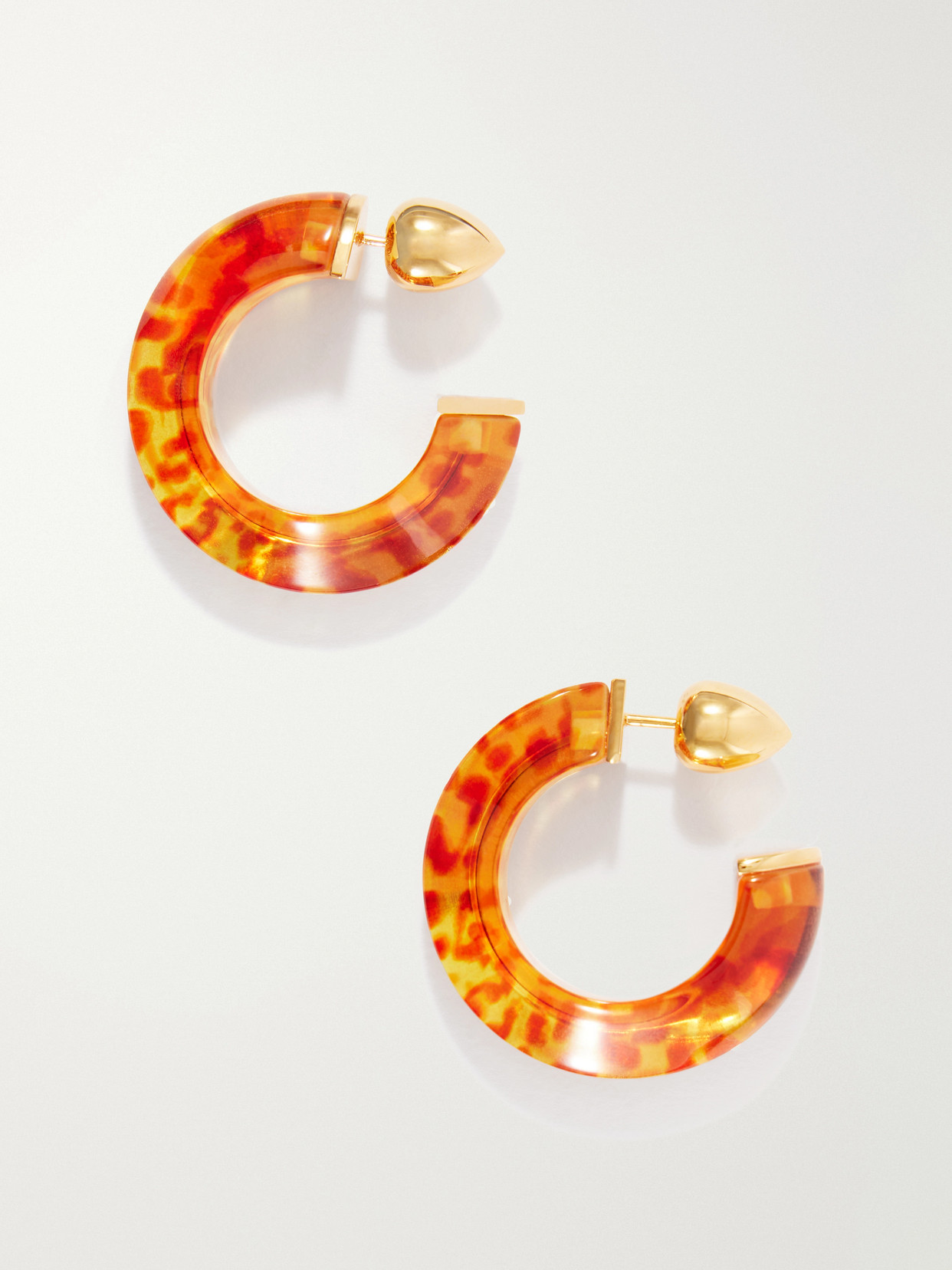 Alaïa Edge Gold-tone Earrings In Multi