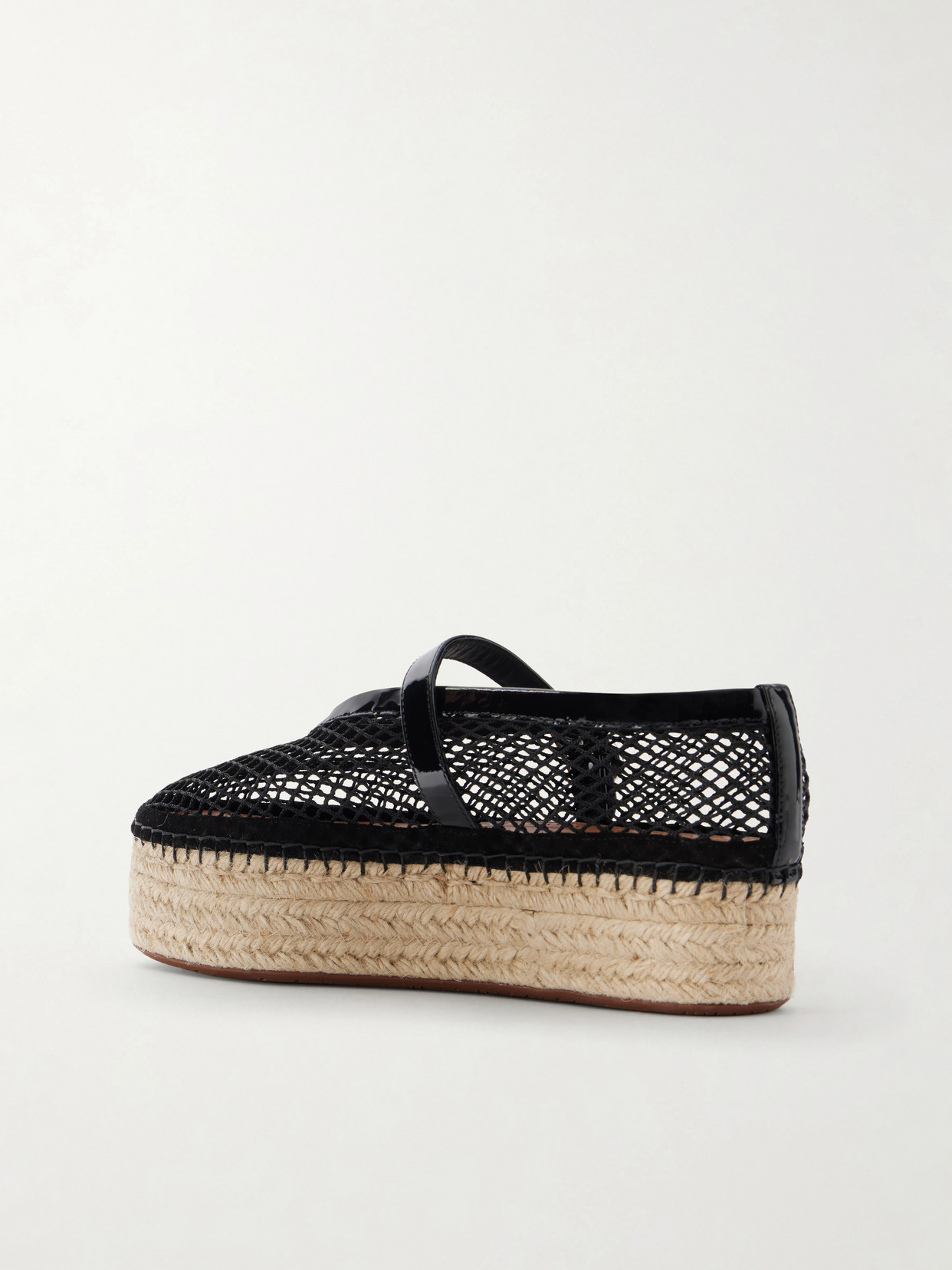 Alaïa - Buckled Mesh Platform Espadrille Sandals