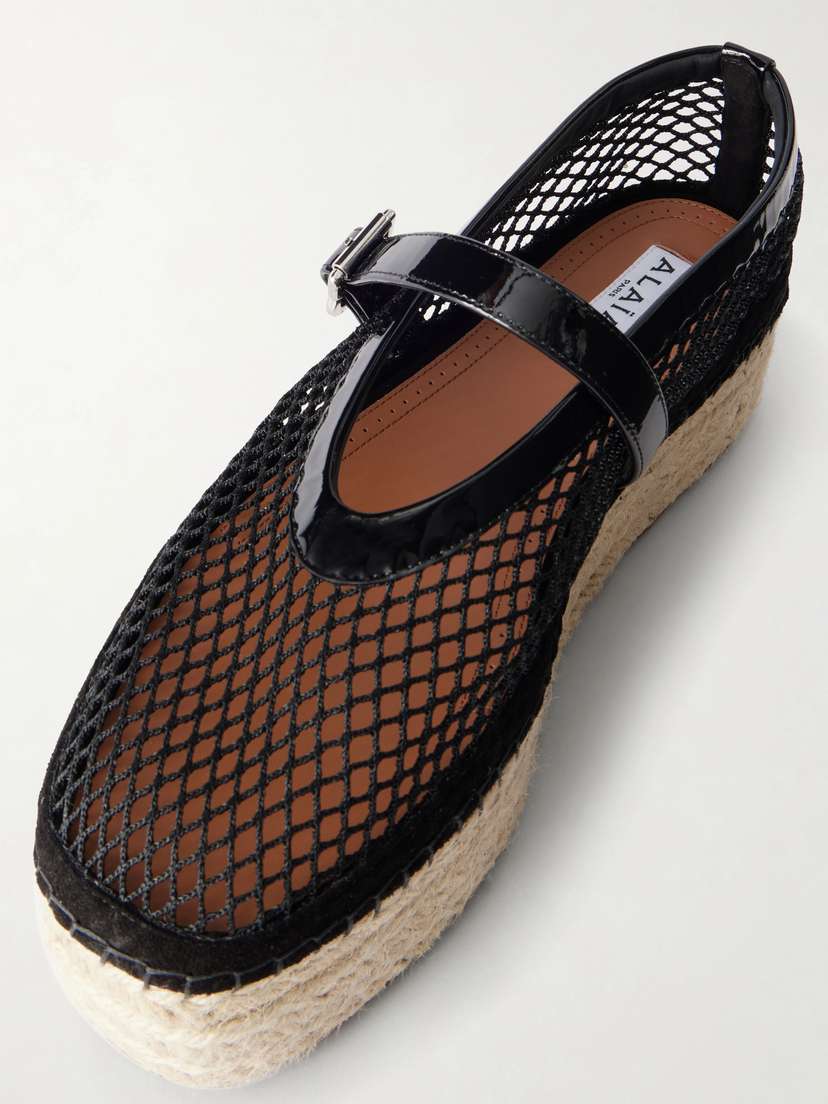 Alaïa Buckled Mesh Platform Espadrille Sandals | Thumbnail 5 Alaïa Buckled Mesh Platform Espadrille Sandals | Thumbnail 5